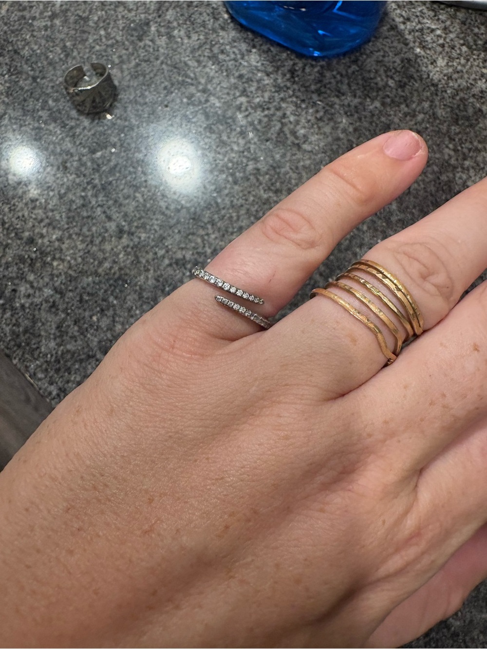 Cubic Zirconia Pinky Ring